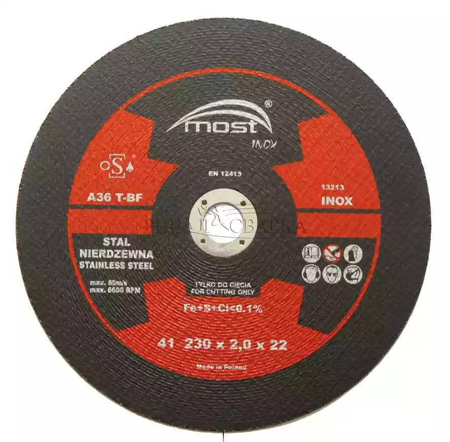 Отрезной диск MOST INOX для нержавеющей стали тип 41